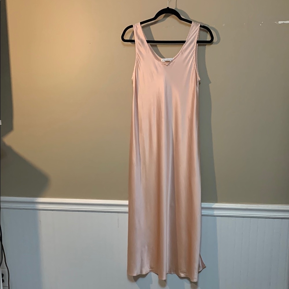 Oscar De La Renta Vintage Pink Women’s 100% Silk Slip Dress Medium feminine